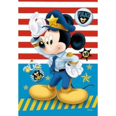 POLICERAT1 Mickey Mouse in uniforma de politist imagine comestibila din vafa 30x20cm